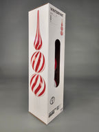 IKEA VINTERFINT Christmas Tree Top Spire – Glass Red/White, 28 cm