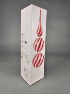 IKEA VINTERFINT Christmas Tree Top Spire – Glass Red/White, 28 cm