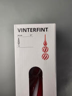 IKEA VINTERFINT Christmas Tree Top Spire – Glass Red/White, 28 cm