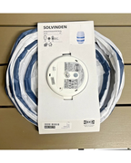 SOLVINDEN LED Solar-Powered Pendant Lamp Outdoor Oval/Blue Stripe 19" 43 cm