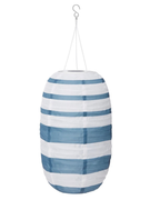 SOLVINDEN LED Solar-Powered Pendant Lamp Outdoor Oval/Blue Stripe 19" 43 cm