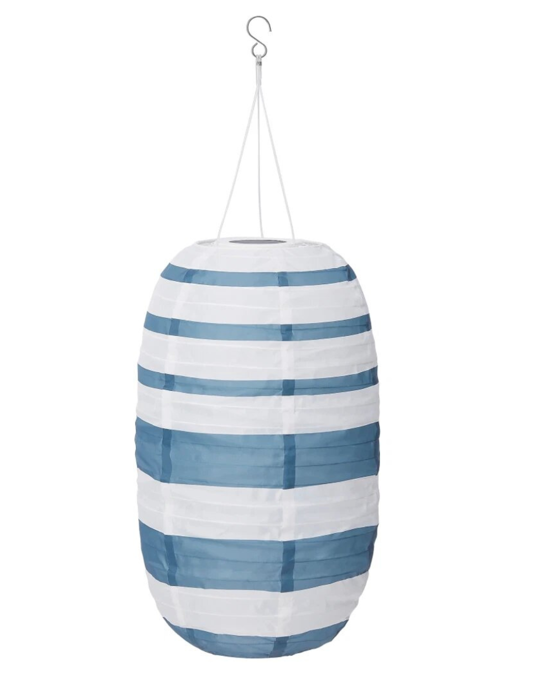 SOLVINDEN LED Solar-Powered Pendant Lamp Outdoor Oval/Blue Stripe 19" 43 cm