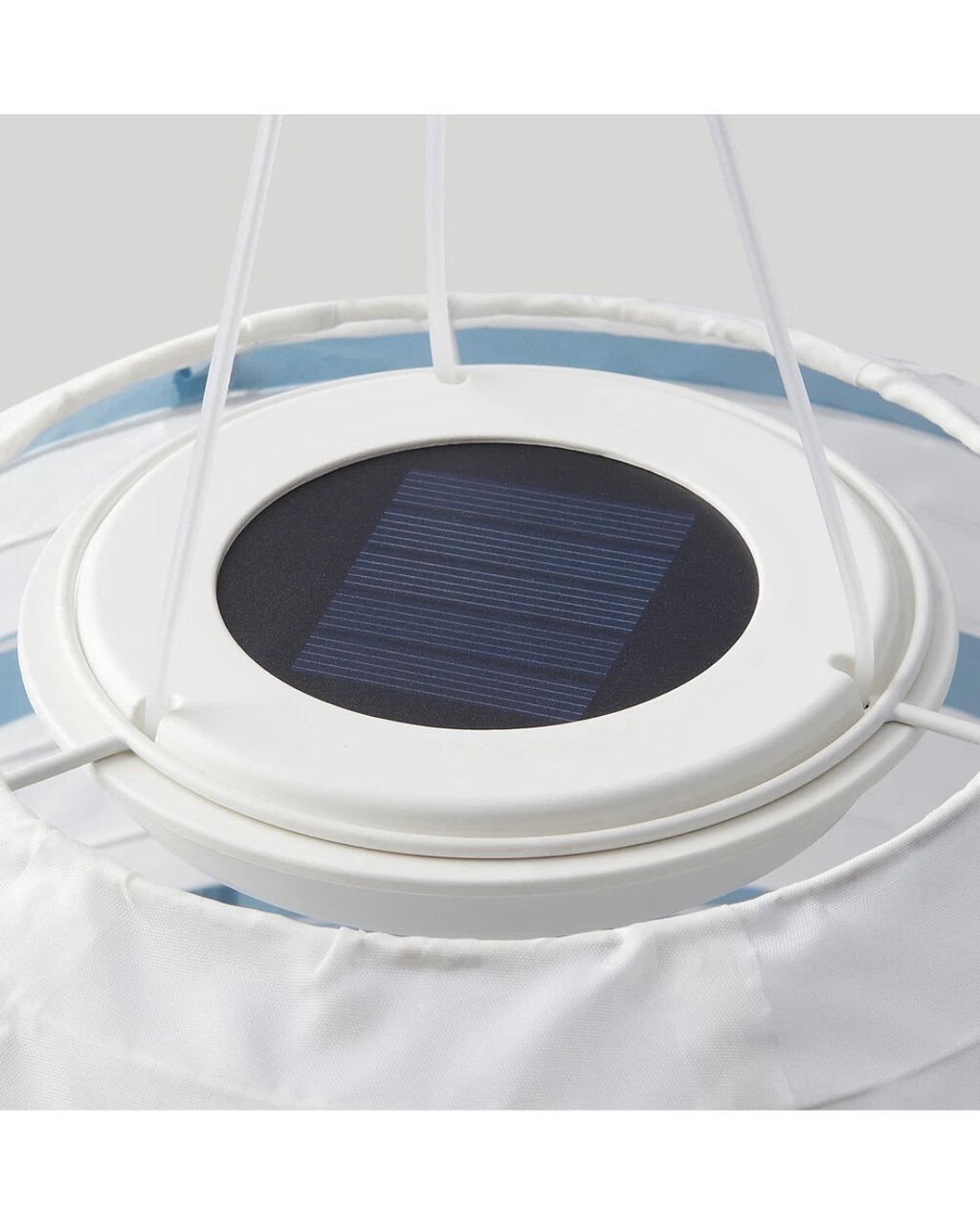 SOLVINDEN LED Solar-Powered Pendant Lamp Outdoor Oval/Blue Stripe 19" 43 cm