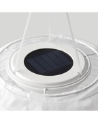 SOLVINDEN LED solar-powered pendant lamp, outdoor/oval white, 43 cm