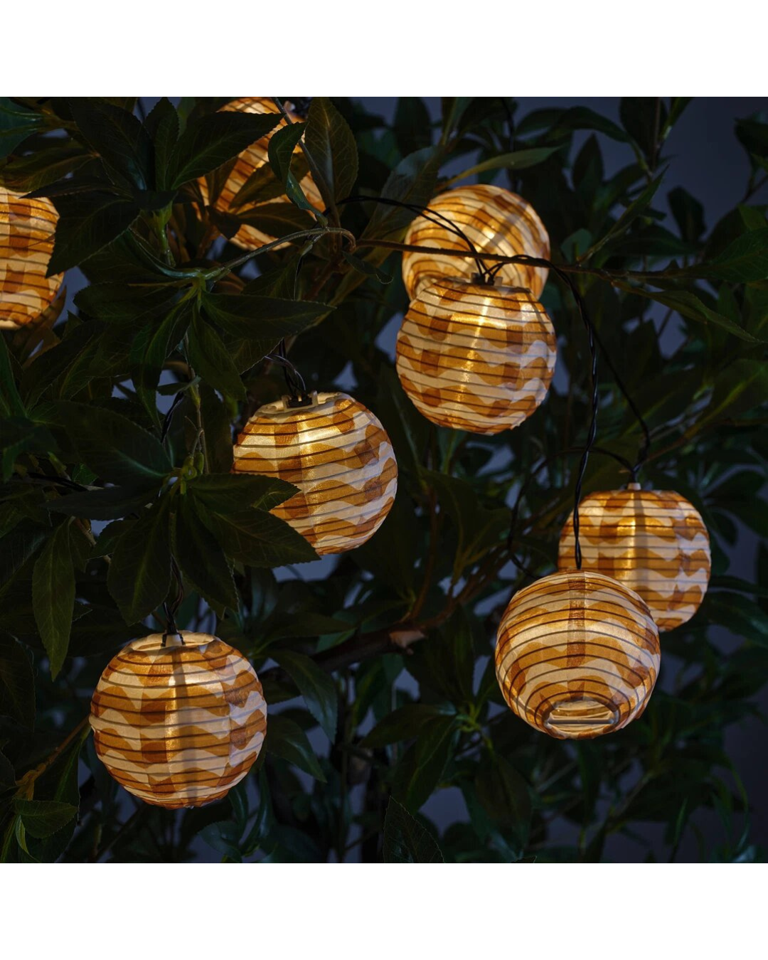 SOLVINDEN LED Lighting Chain 12 Lights Outdoor Battery Operated Yellow NEW