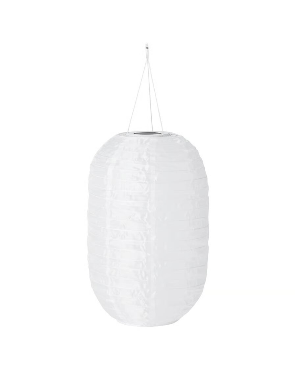 SOLVINDEN LED solar-powered pendant lamp, outdoor/oval white, 43 cm