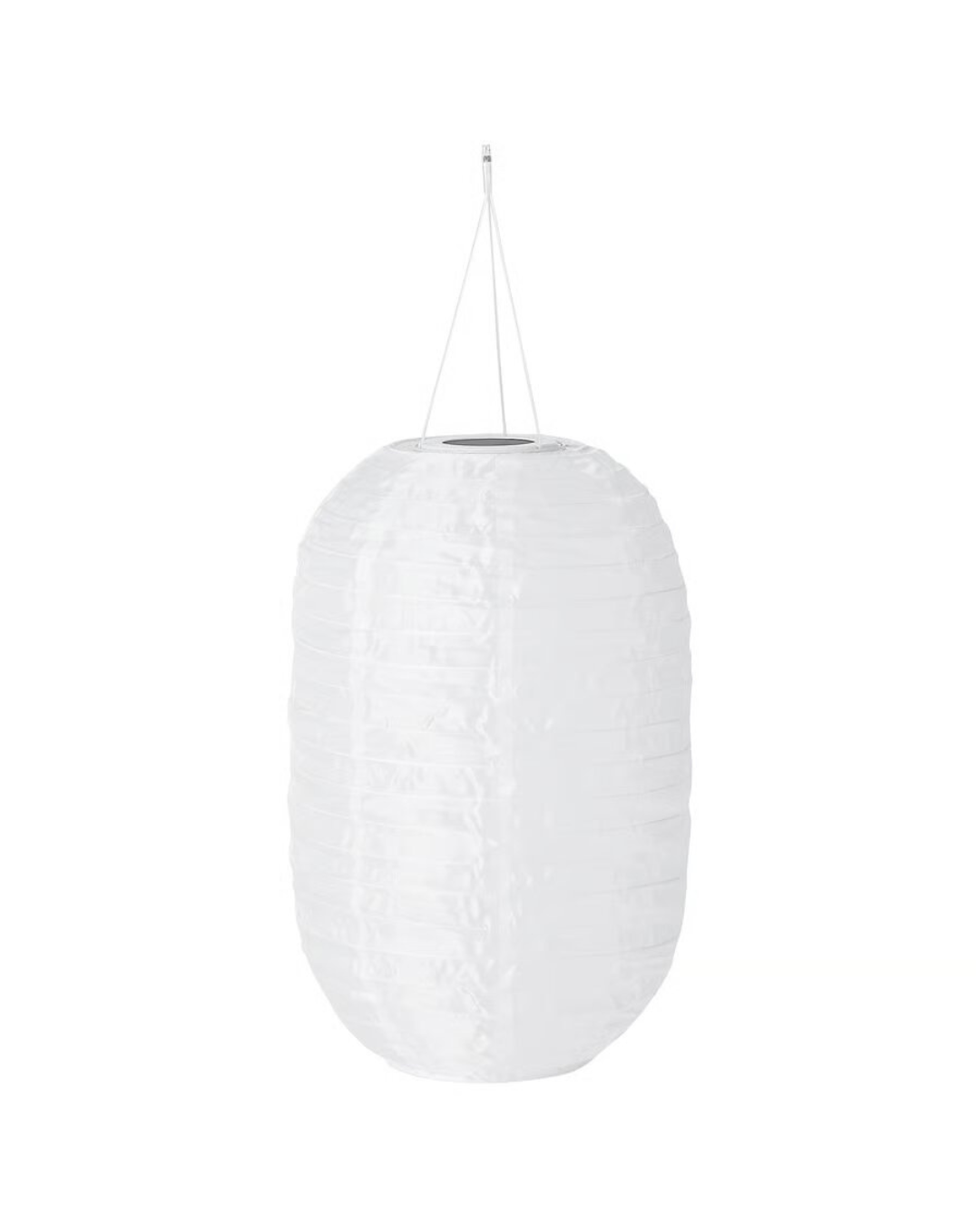 SOLVINDEN LED solar-powered pendant lamp, outdoor/oval white, 43 cm