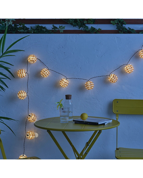 SOLVINDEN LED Lighting Chain — White/Orange , 12 Lights