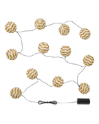 SOLVINDEN LED Lighting Chain 12 Lights Outdoor Battery Operated Yellow NEW