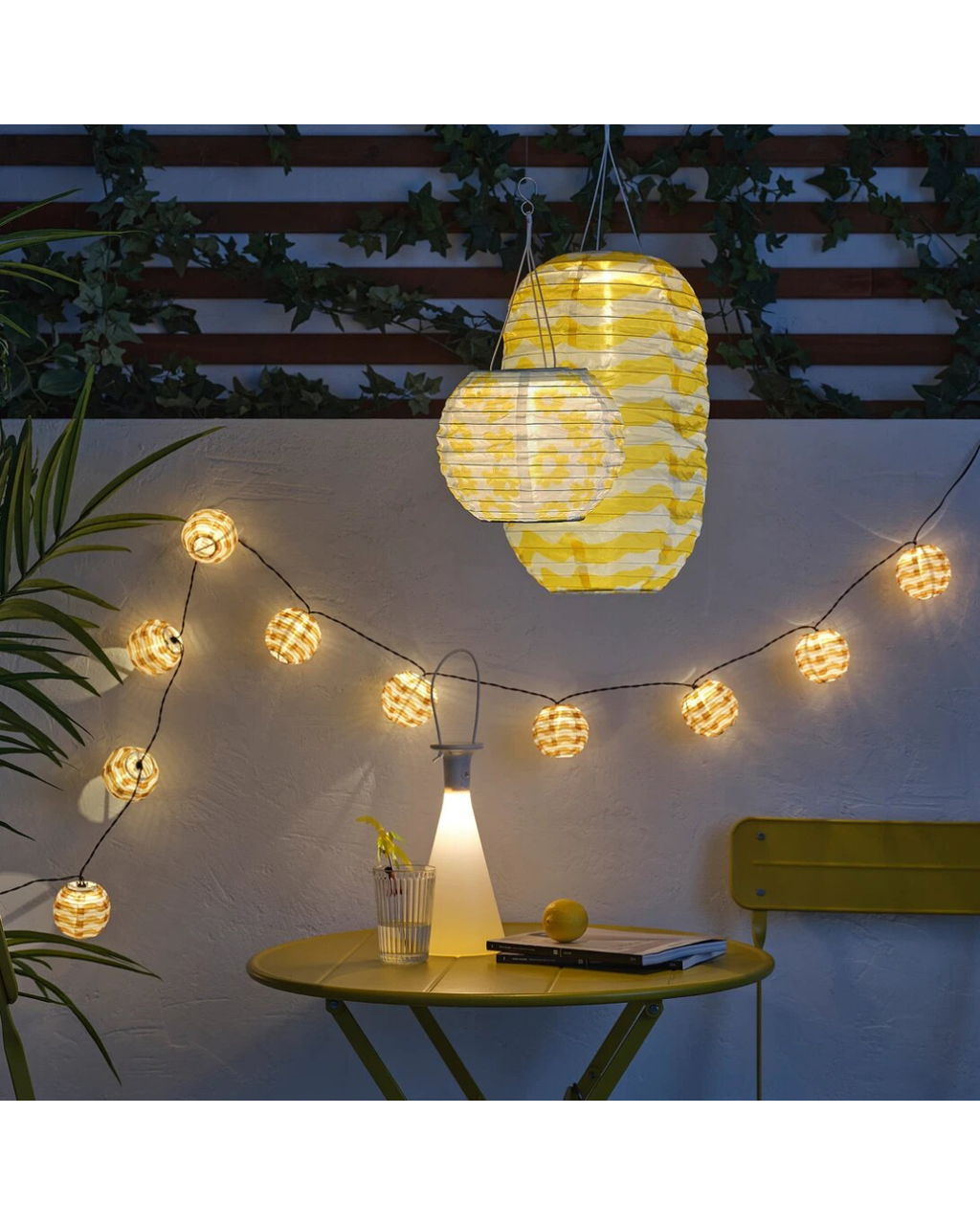 SOLVINDEN LED Lighting Chain 12 Lights Outdoor Battery Operated Yellow NEW