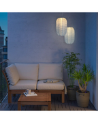 SOLVINDEN LED Solar-Powered Pendant Lamp, Outdoor/Oval Light Blue 17", 43cm