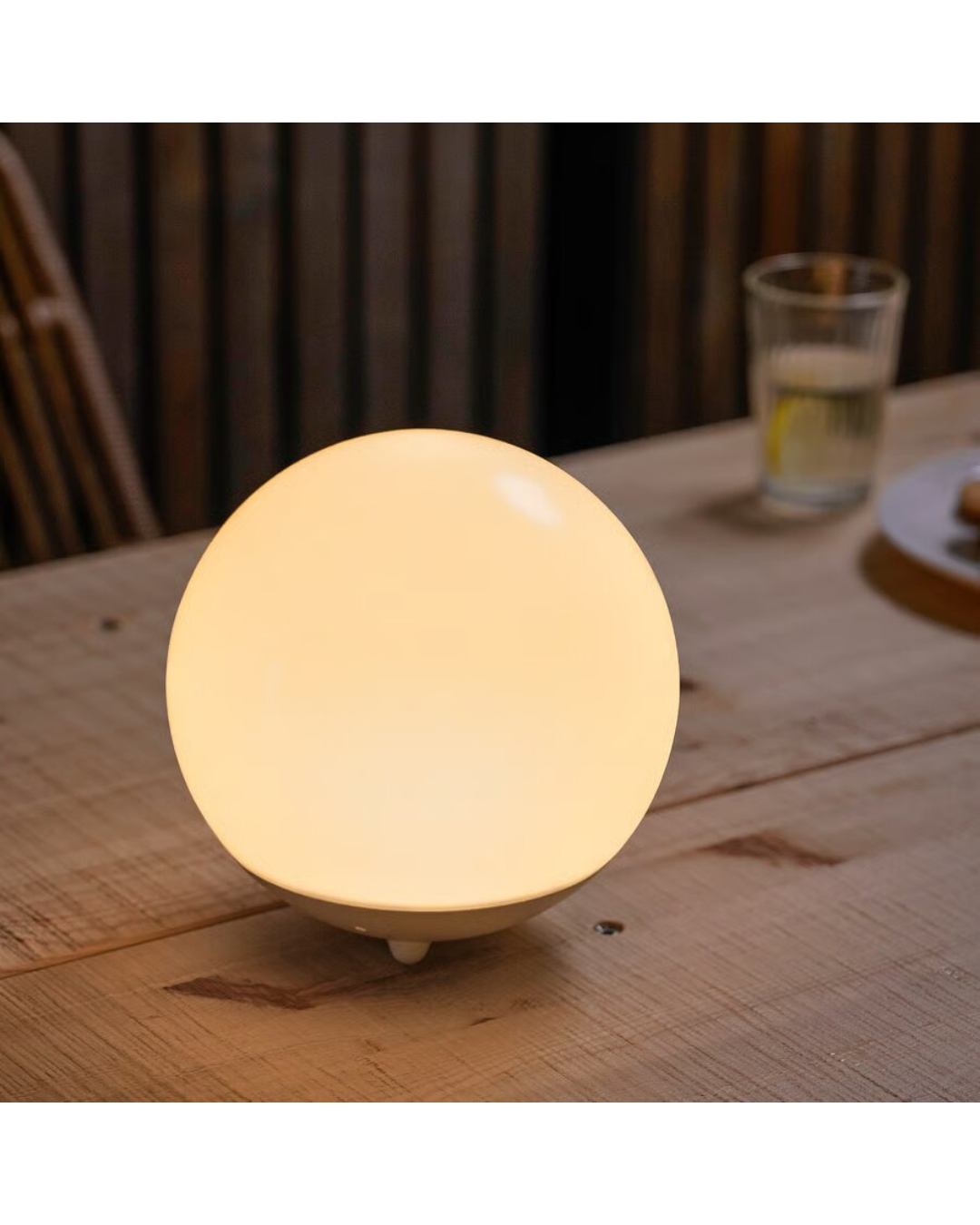 SOLVINDEN LED solar-powered floor lamp, outdoor/globe white