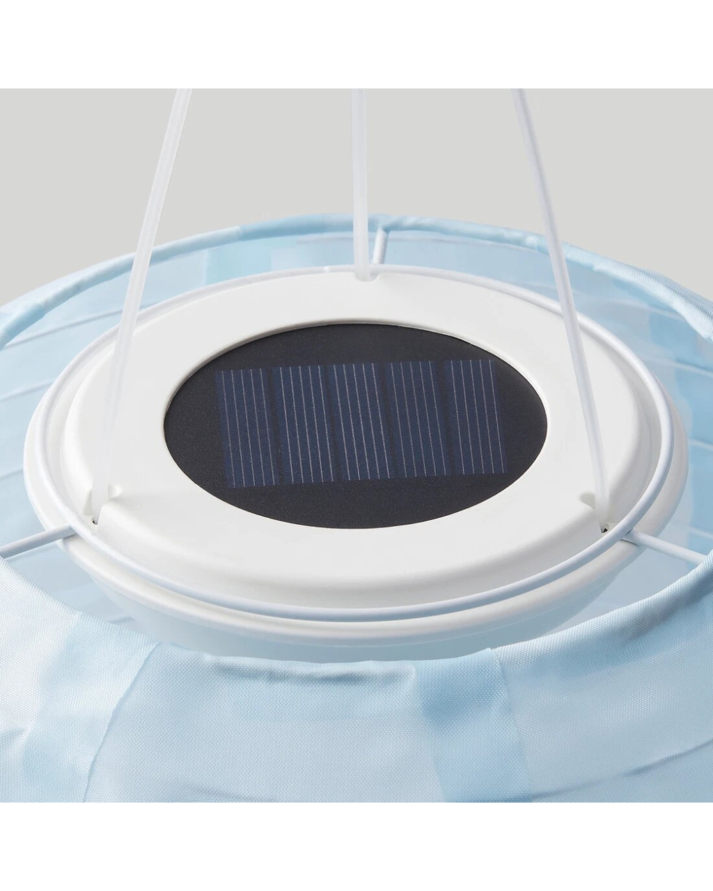 SOLVINDEN LED Solar-Powered Pendant Lamp, Outdoor/Oval Light Blue 17", 43cm