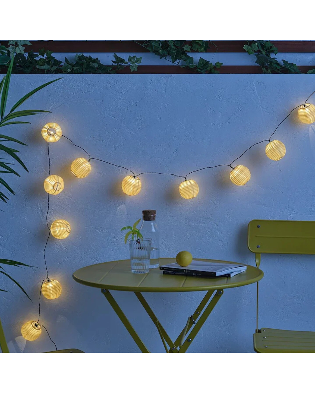 SOLVINDEN LED Lighting Chain 12 Lights Outdoor Battery Operated Yellow NEW