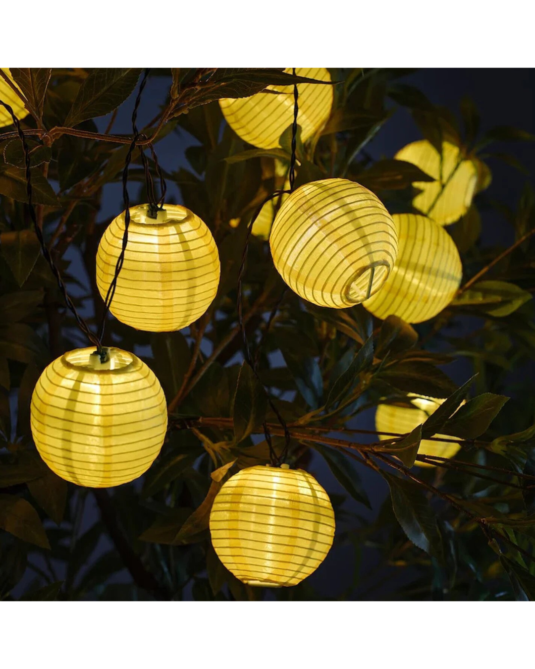 SOLVINDEN LED Lighting Chain 12 Lights Outdoor Battery Operated Yellow NEW