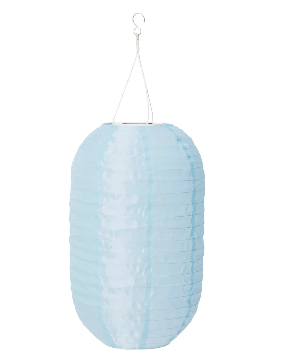 SOLVINDEN LED Solar-Powered Pendant Lamp, Outdoor/Oval Light Blue 17", 43cm