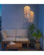 SOLVINDEN LED Solar-Powered Pendant Lamp, Outdoor Oval/Coral Pattern, 24" , 60cm