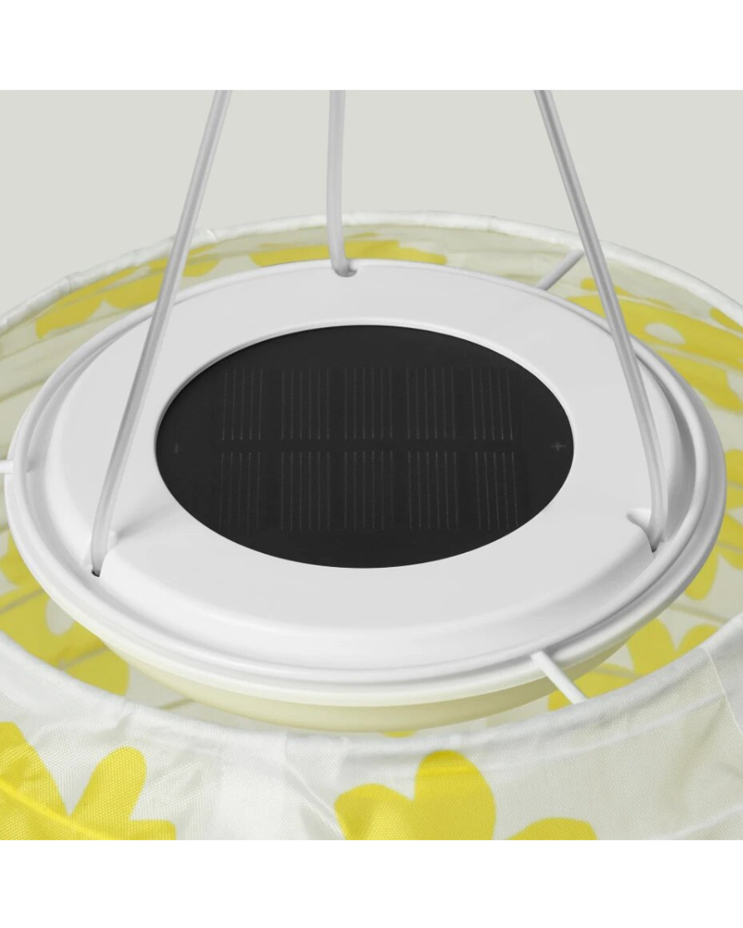 SOLVINDEN LED Solar-Powered Pendant Lamp, Outdoor Globe/Yellow Flower 22 cm