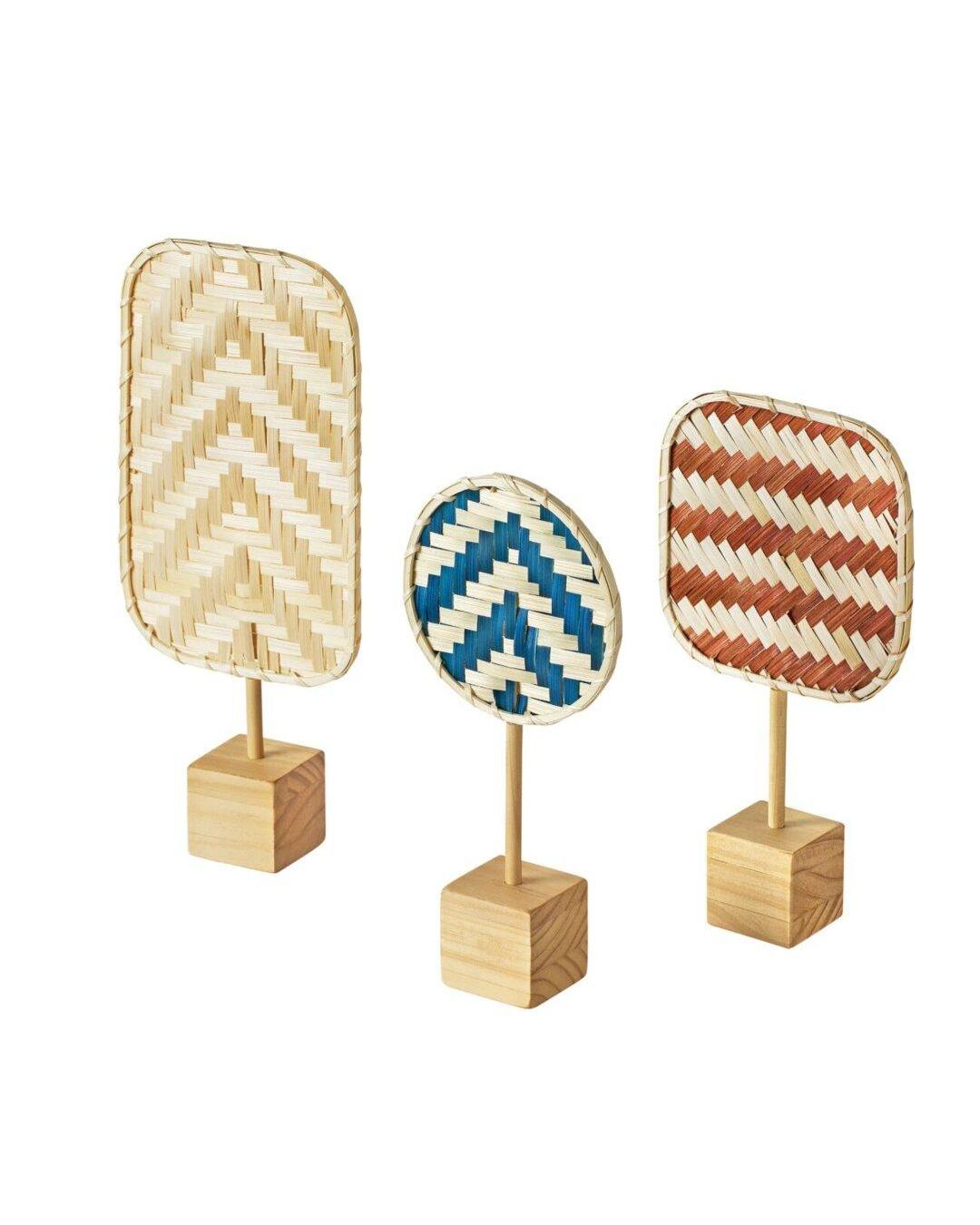 IKEA KALKKÄRR Decoration – Set of 3, Bamboo / Pine