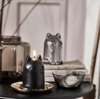 IKEA  KUSTFYR Halloween Unscented Candle – Cat Black, 12 cm