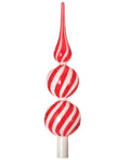 IKEA VINTERFINT Christmas Tree Top Spire – Glass Red/White, 28 cm
