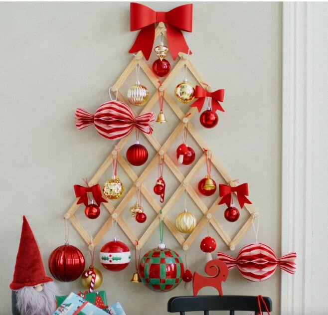 IKEA VINTERFINT Wall Decoration – Pine Christmas Tree with Advent Hooks, 90 cm